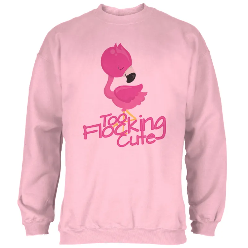Flamingo Too Flocking Cute Mens Sweatshirt sold by Old Glory