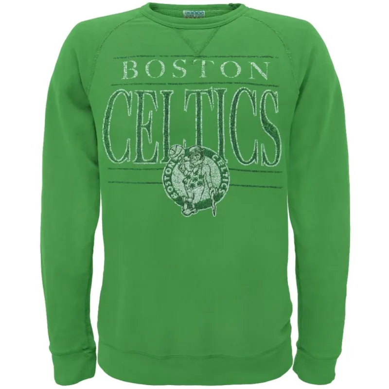 Boston Celtics - Distressed Classic Logo Crew Neck Sweatshirt sold by Old Glory