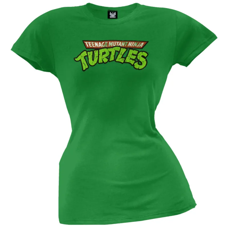 Teenage Mutant Ninja Turtles - Logo Green Juniors T-Shirt sold by Old Glory