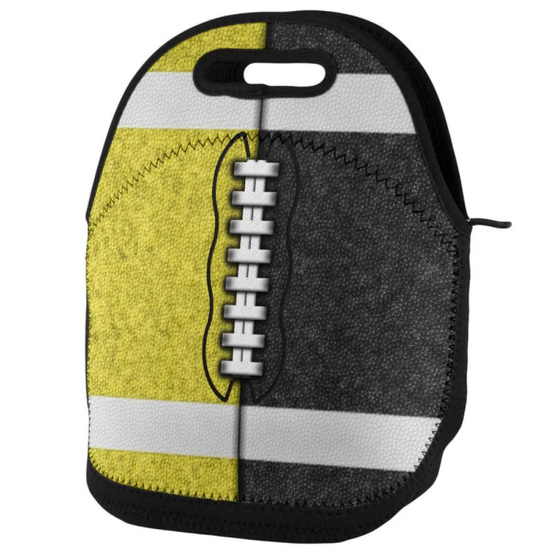 Fantasy Football Team Yellow and Black Lunch Tote Bag sold by Old Glory
