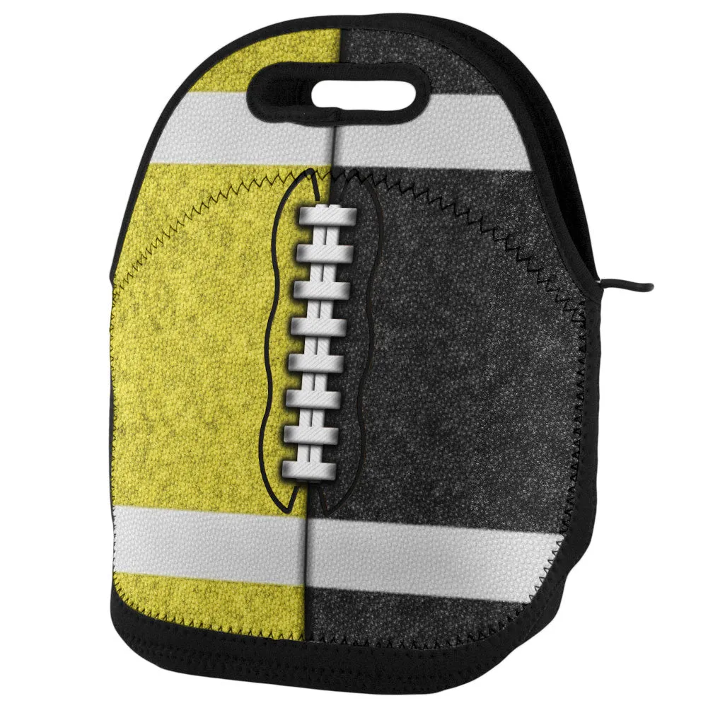 Fantasy Football Team Yellow and Black Lunch Tote Bag sold by Old Glory