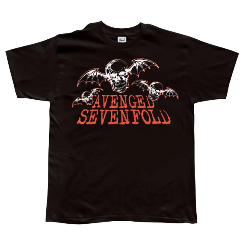 Avenged Sevenfold - Skull Bat Trio T-Shirt sold by Old Glory