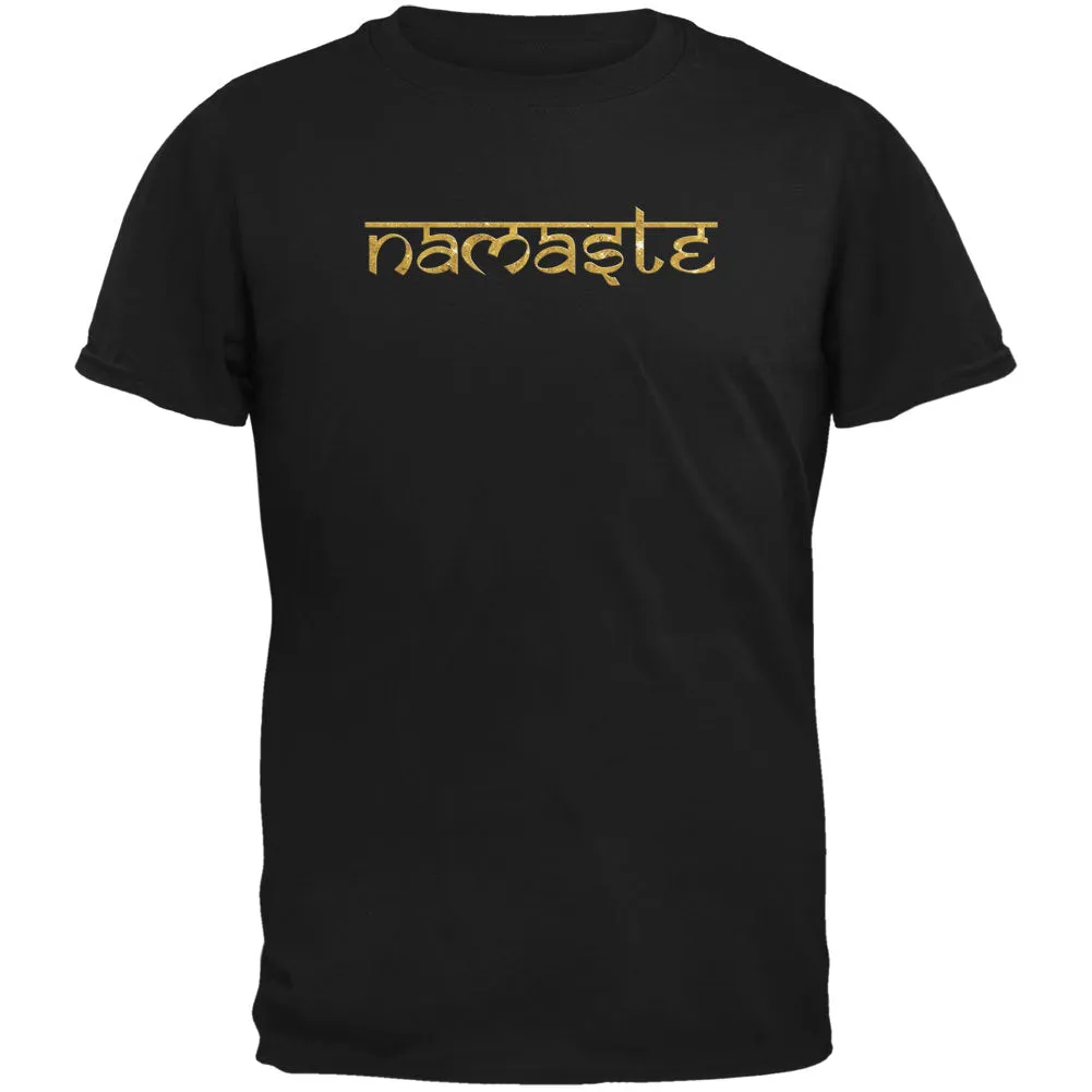 Yoga Namaste Sanskrit Black Adult T-Shirt sold by Old Glory