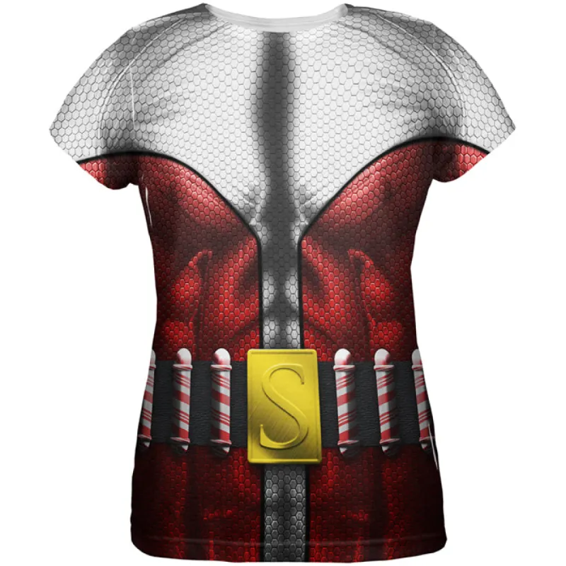 Christmas Superhero Santa Claus Costume All Over Womens T Shirt sold by Old Glory