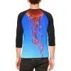 Halloween Costume Orange Nettle Jellyfish Costume Mens Raglan T Shirt sold by Old Glory
