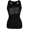 Don't Adult Today Just Unicorn Black Juniors Soft Tank Top sold by Old Glory