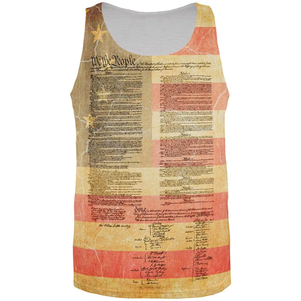 July 4th United States Constitution Betsy Ross Flag All Over Mens Tank Top sold by Old Glory