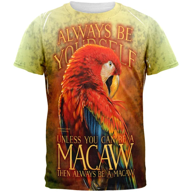 Always Be Yourself Unless Scarlet Macaw All Over Mens T Shirt sold by Old Glory