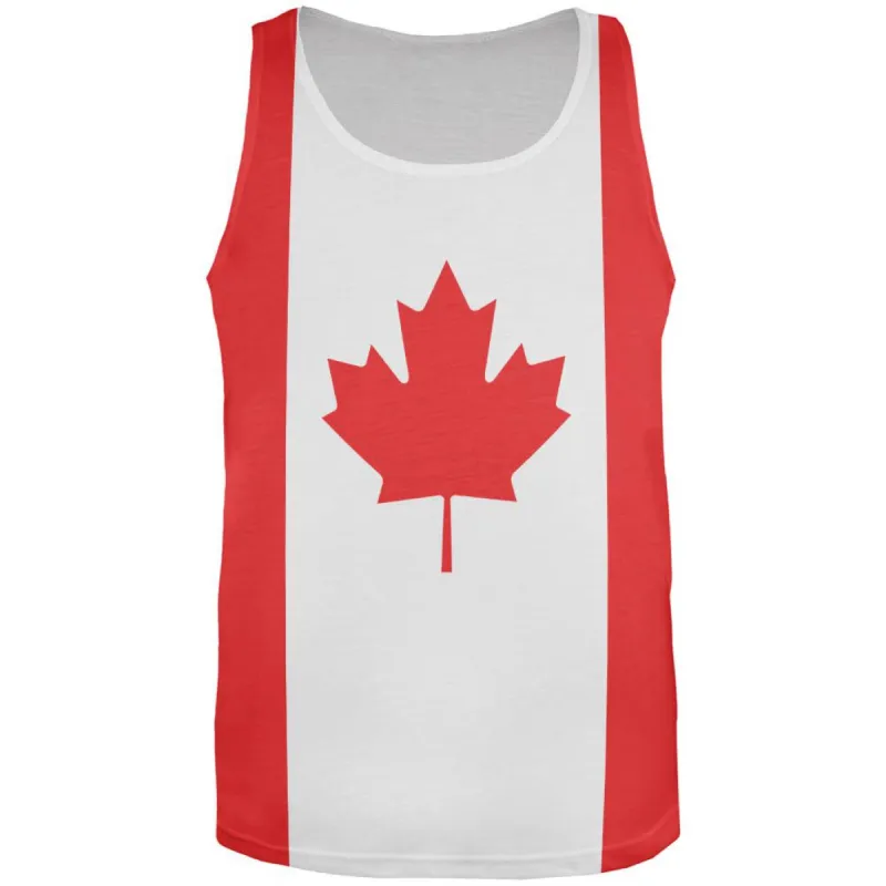 Canadian Canada Flag All Over Mens Tank Top sold by Old Glory