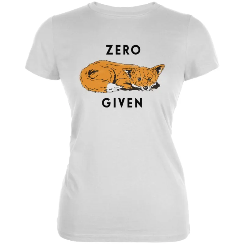 Zero Fox Given White Juniors Soft T-Shirt sold by Old Glory