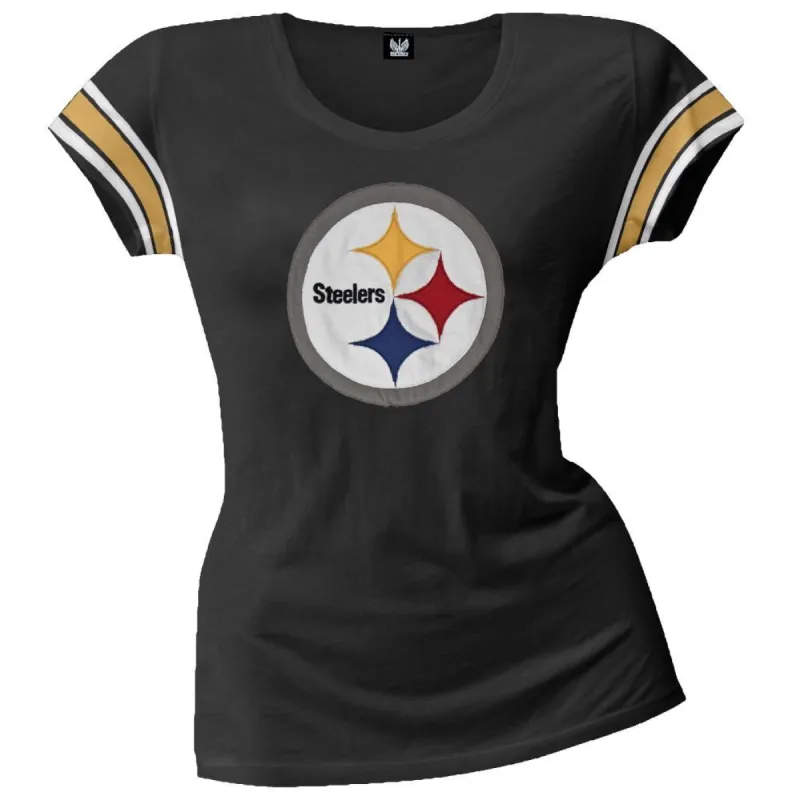 Pittsburgh Steelers - Off Campus Juniors Premium Scoop T-Shirt sold by Old Glory