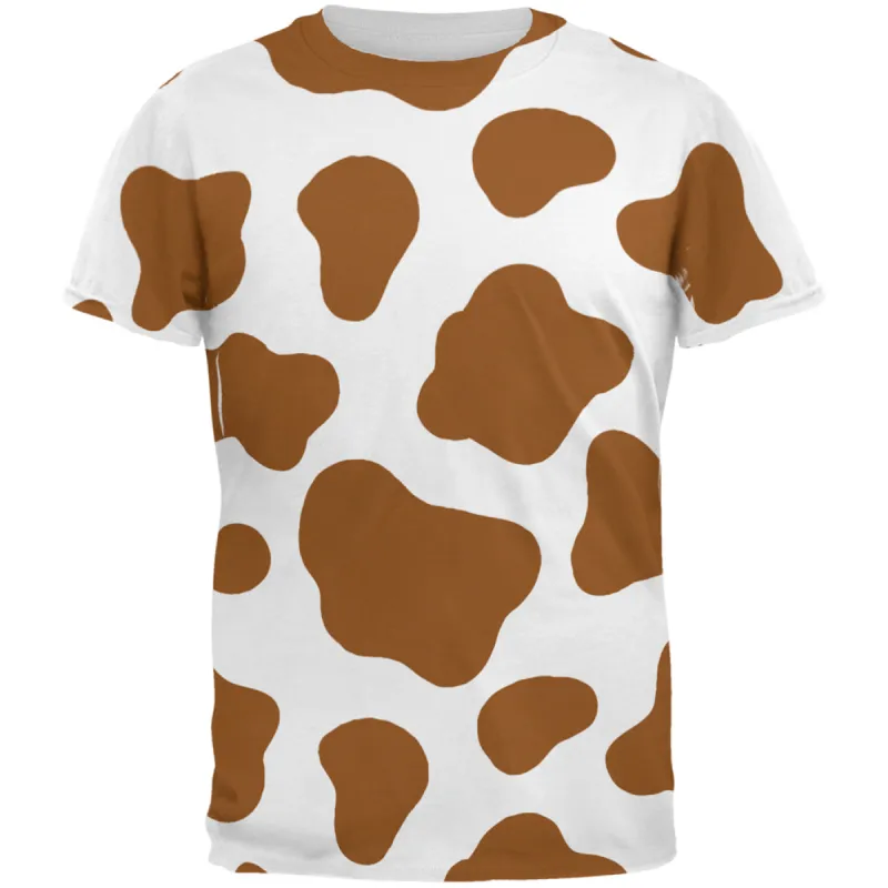 Halloween Costume Brown Spot Cow All Over Mens T Shirt sold by Old Glory
