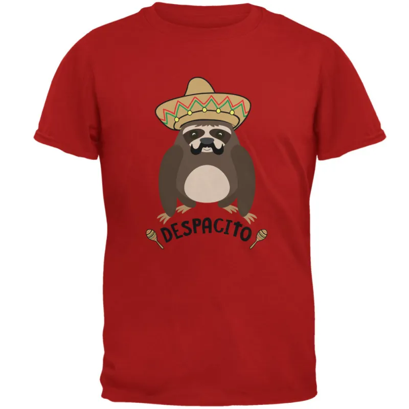 Despacito Means Slowly Funny Sloth Pun Mens T Shirt made by Old Glory