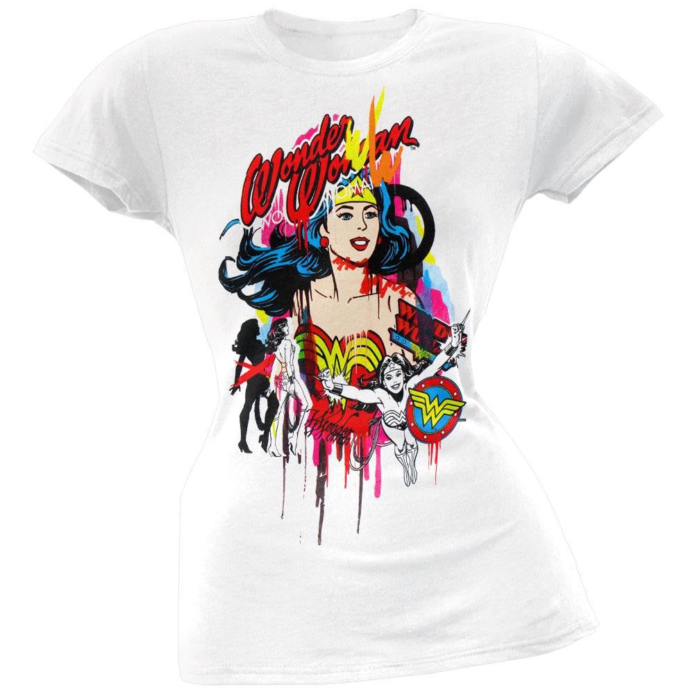 Wonder Woman - Paint Drip Juniors T-Shirt sold by Old Glory