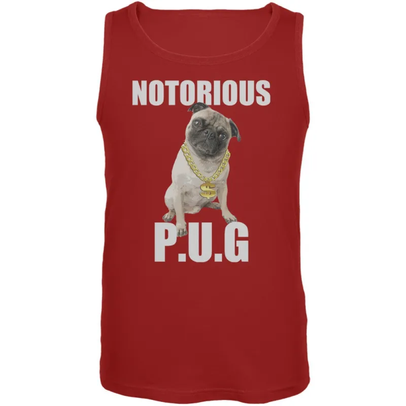 Notorious PUG Red Adult Tank Top sold by Old Glory