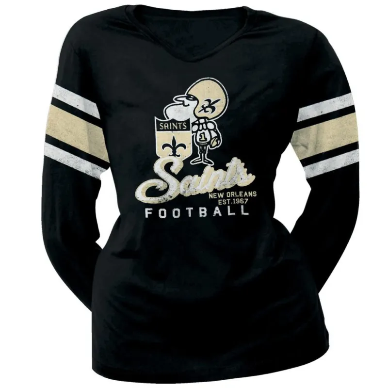 New Orleans Saints - Homerun Premium Juniors Long Sleeve T-Shirt sold by Old Glory