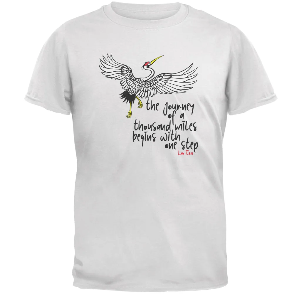 Asian Whooping Crane Inspirational Quote Mens T Shirt sold by Old Glory product image thumbnail 2