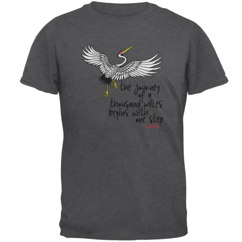 Asian Whooping Crane Inspirational Quote Mens T Shirt sold by Old Glory