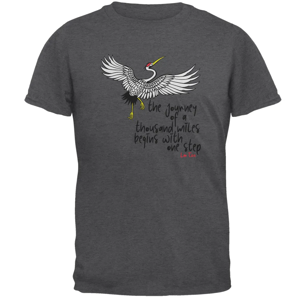 Asian Whooping Crane Inspirational Quote Mens T Shirt sold by Old Glory