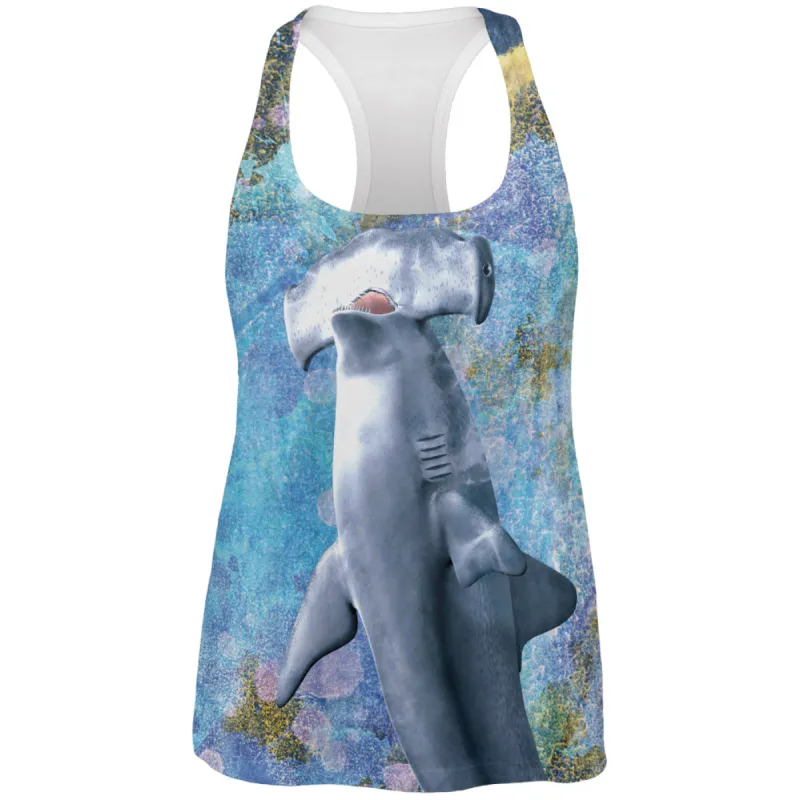 Hammerhead Distressed Splatter All Over Womens Work Out Tank Top sold by Old Glory