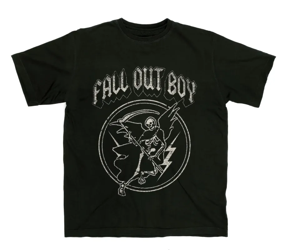 Fall Out Boy - Flying Reaper Mens T Shirt made by Old Glory