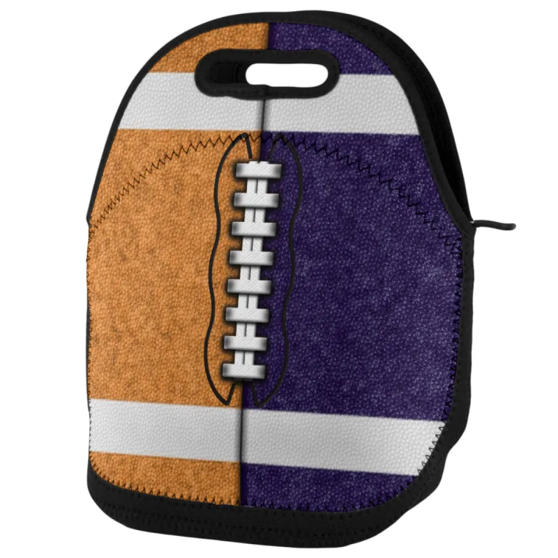 Fantasy Football Team Orange and Navy Lunch Tote Bag sold by Old Glory