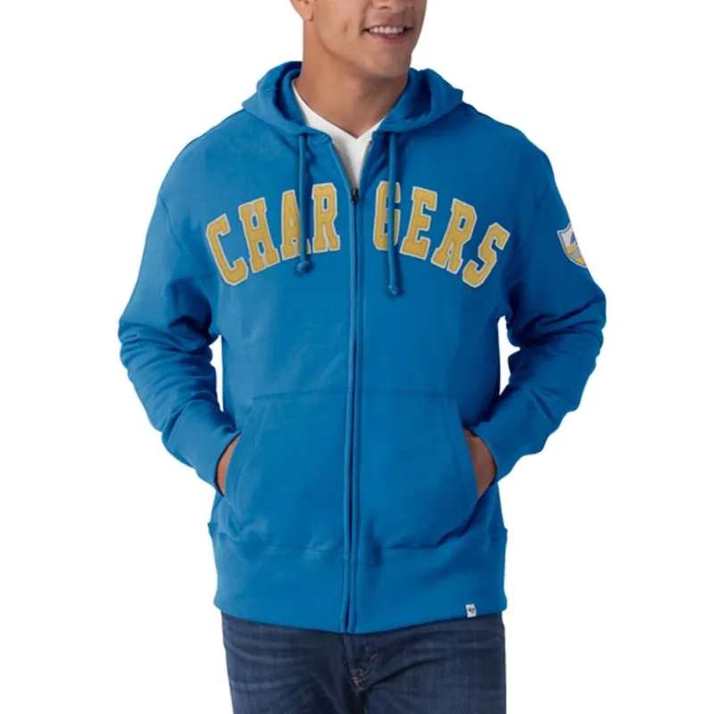 San Diego Chargers - Striker Full Zip Premium Hoodie sold by Old Glory