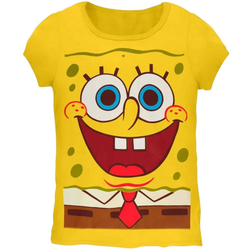 Spongebob - Giant Spongebob Girls Youth Costume T-Shirt sold by Old Glory