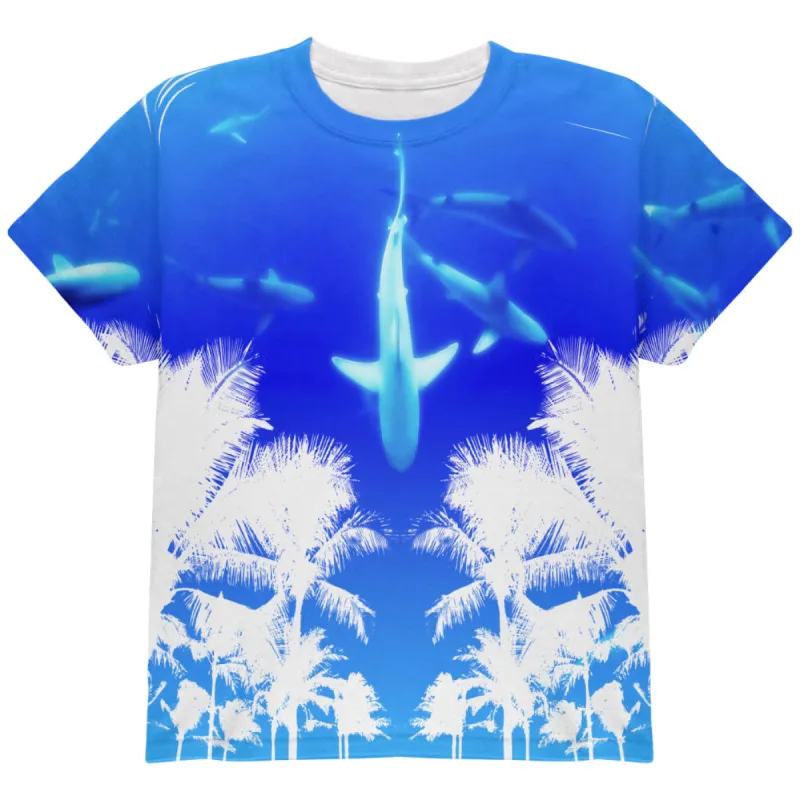 Summer Shark Beach Party All Over Youth T Shirt sold by Old Glory