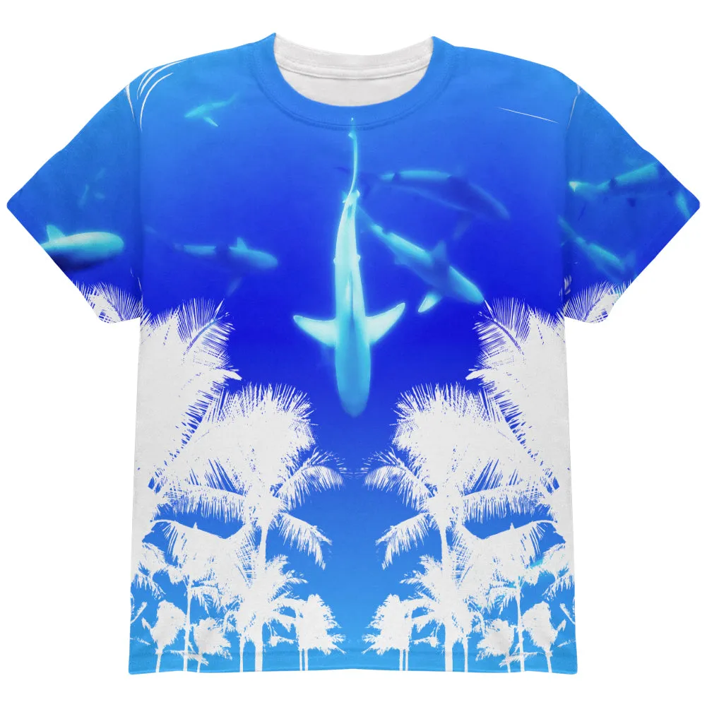 Summer Shark Beach Party All Over Youth T Shirt sold by Old Glory
