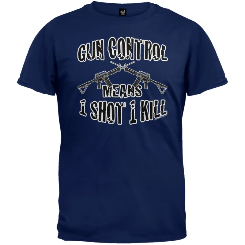 One Shot One Kill Navy T-Shirt sold by Old Glory