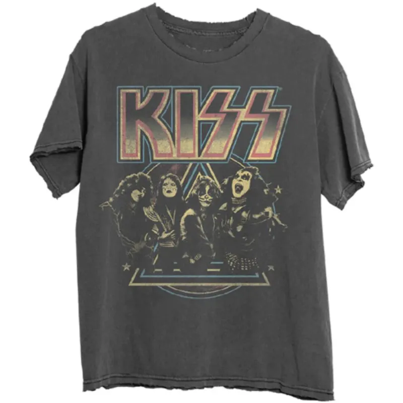 Kiss - Pyramid Mens T Shirt made by Old Glory