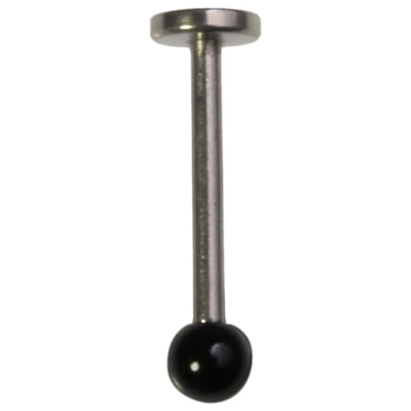 16G 3/8 Ion Plated Ball Labret Black made by Old Glory