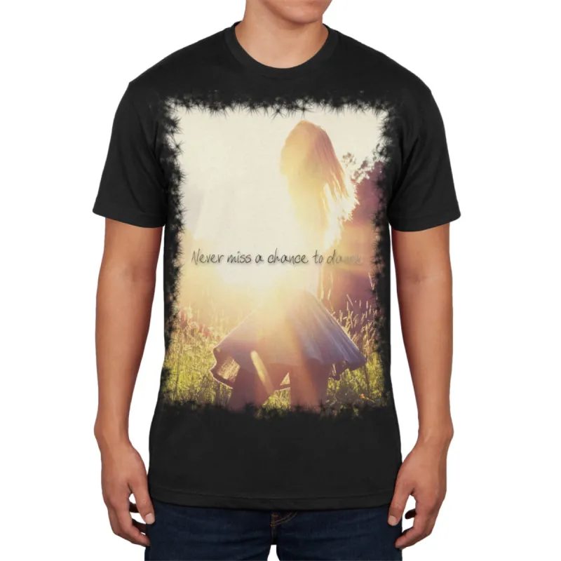 Never Miss a Chance to Dance Black Adult Soft T-Shirt sold by Old Glory
