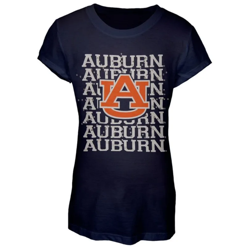 Auburn Tigers - Rhinestone Team Logo Girl Juvy T-Shirt sold by Old Glory