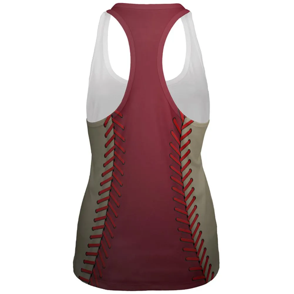 Baseball League Red and Sand All Over Womens Work Out Tank Top sold by Old Glory product image thumbnail 2