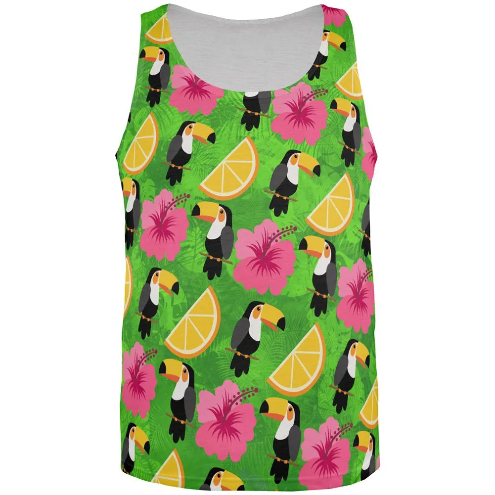 Tropical Vacation Toucan Pattern All Over Mens Tank Top sold by Old Glory