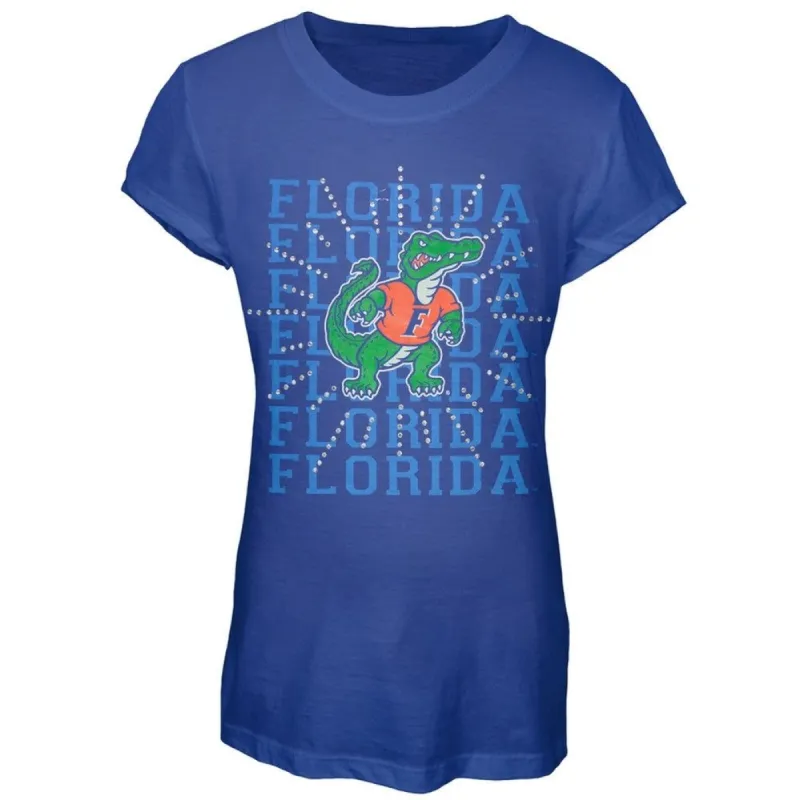 Florida Gators - Rhinestone Team Logo Girl Youth T-Shirt sold by Old Glory