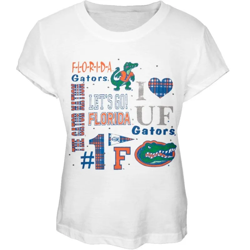 Florida Gators - Foil Logo Cheer Girls Youth T-Shirt sold by Old Glory