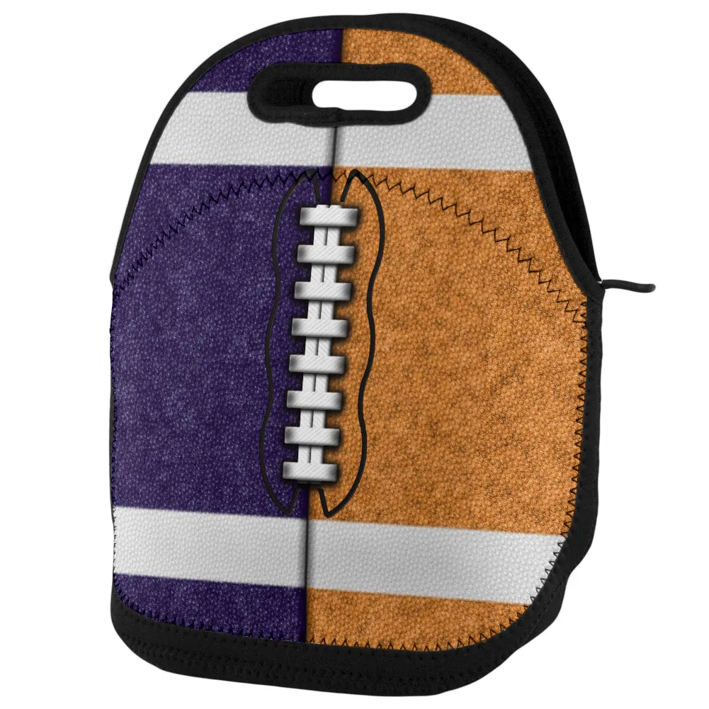 Fantasy Football Team Navy and Orange Lunch Tote Bag sold by Old Glory