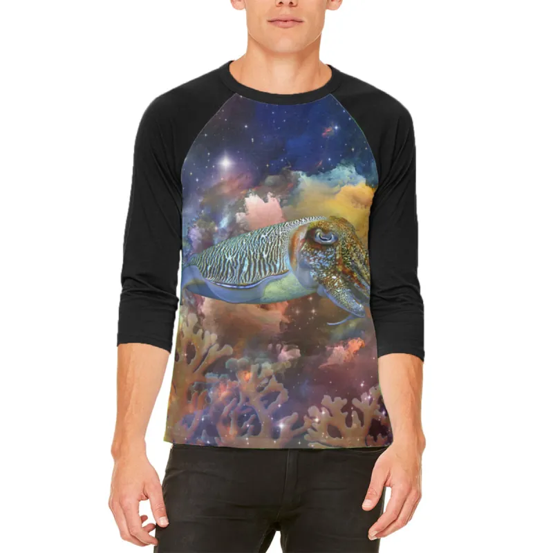 Cuttlefish In Space Mens Raglan T Shirt sold by Old Glory