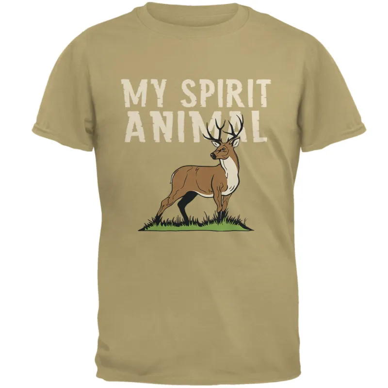 My Spirit Animal Deer Tan Adult T-Shirt sold by Old Glory