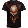 Halloween Horned Demon Skull from Hell All Over Mens Black Back T Shirt sold by Old Glory