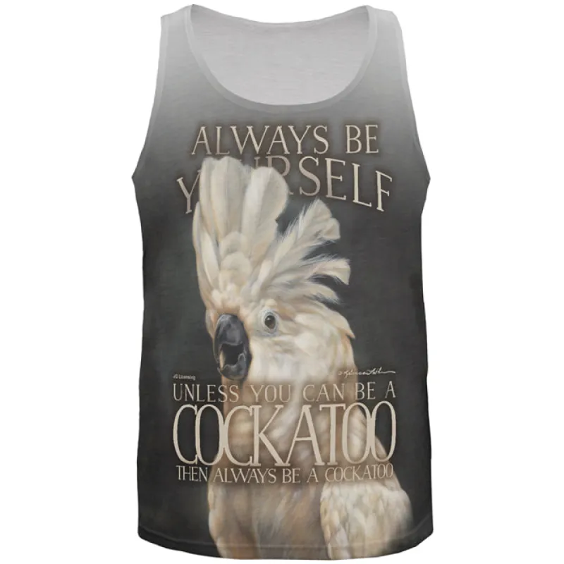 Always Be Yourself Unless Cockatoo All Over Mens Tank Top sold by Old Glory