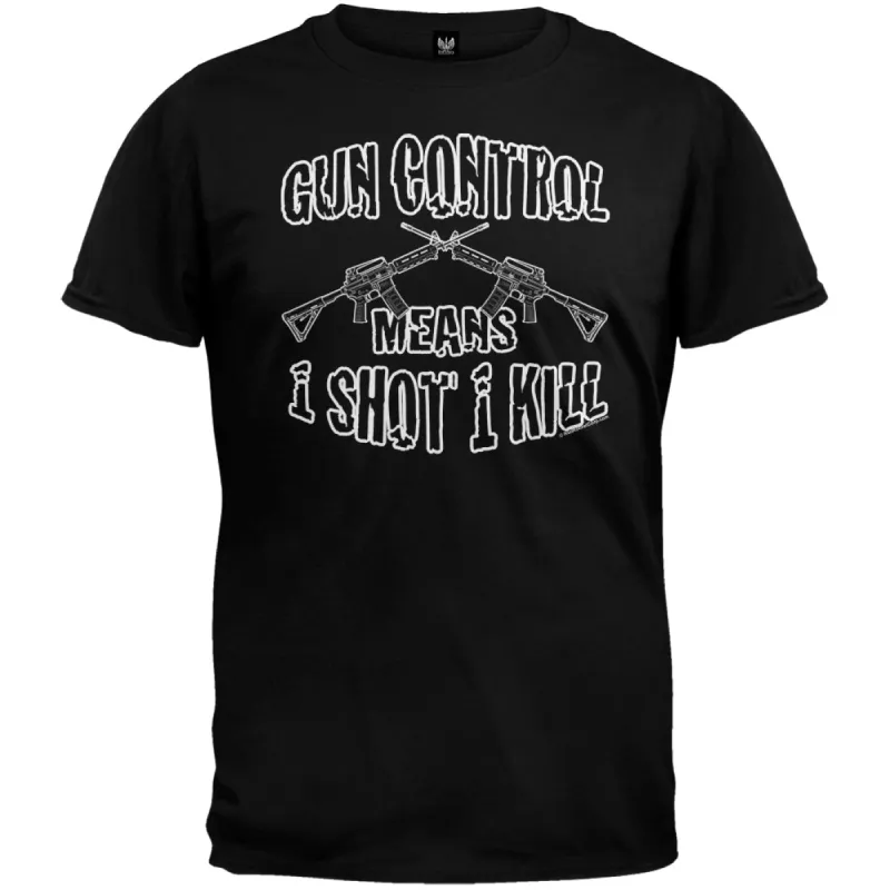 One Shot One Kill Black T-Shirt sold by Old Glory