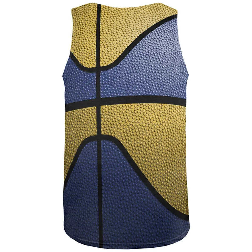Championship Basketball Royal Blue and Yellow All Over Mens Tank Top sold by Old Glory product image thumbnail 2