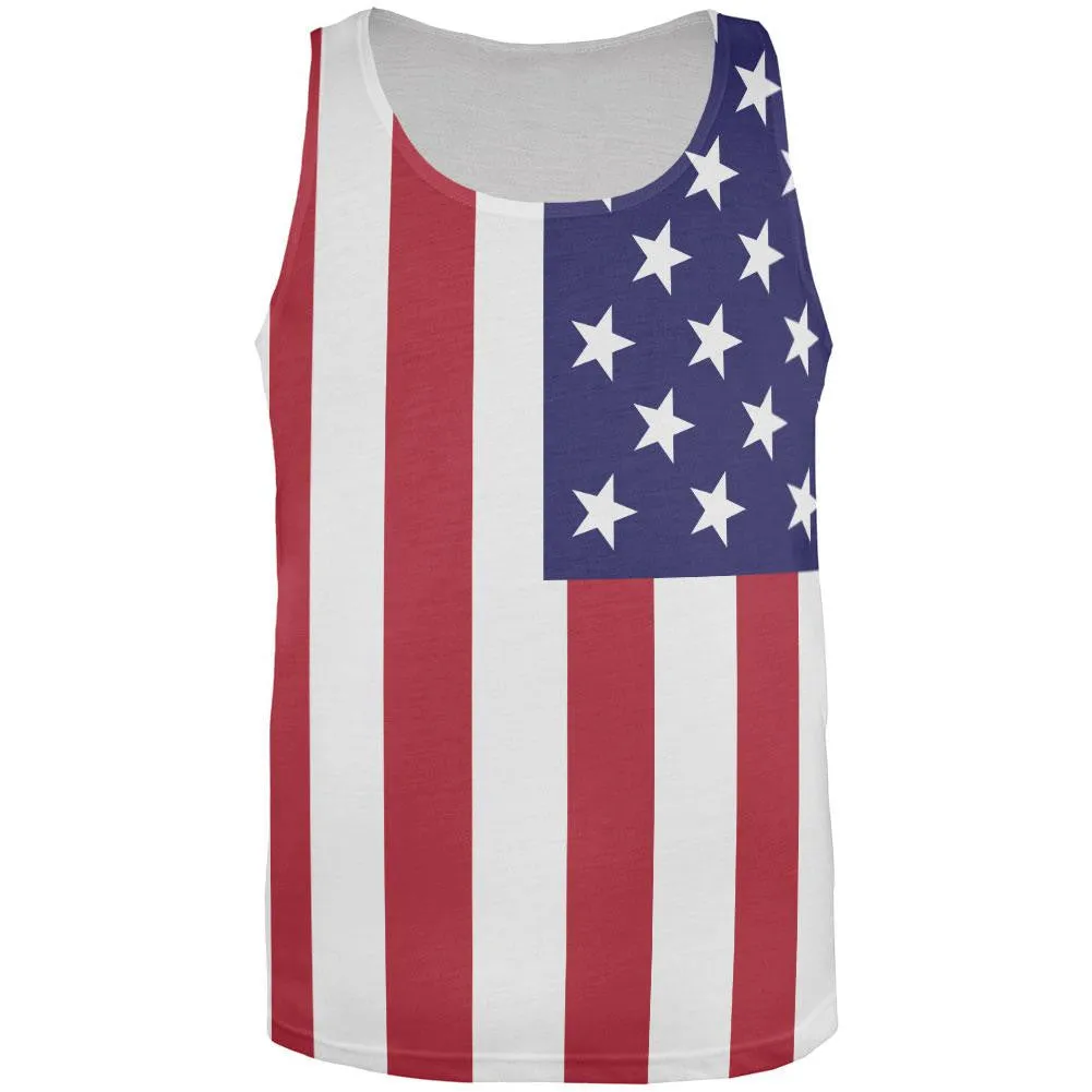 USA Flag All Over Adult Tank Top sold by Old Glory