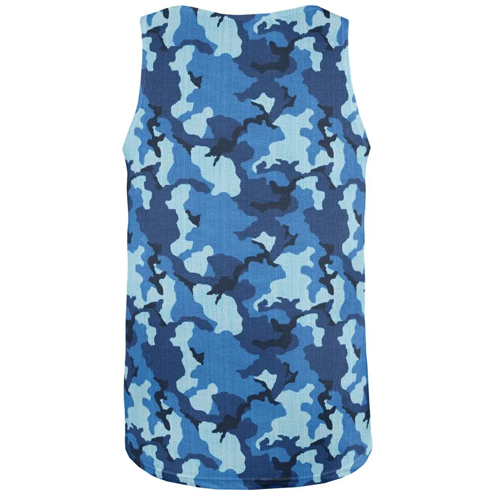 Navy Blue Camo All Over Mens Tank Top sold by Old Glory product image thumbnail 2