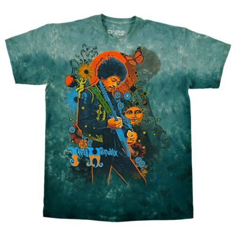 Jimi Hendrix - Trippy Jimi Tie Dye Mens T Shirt sold by Old Glory