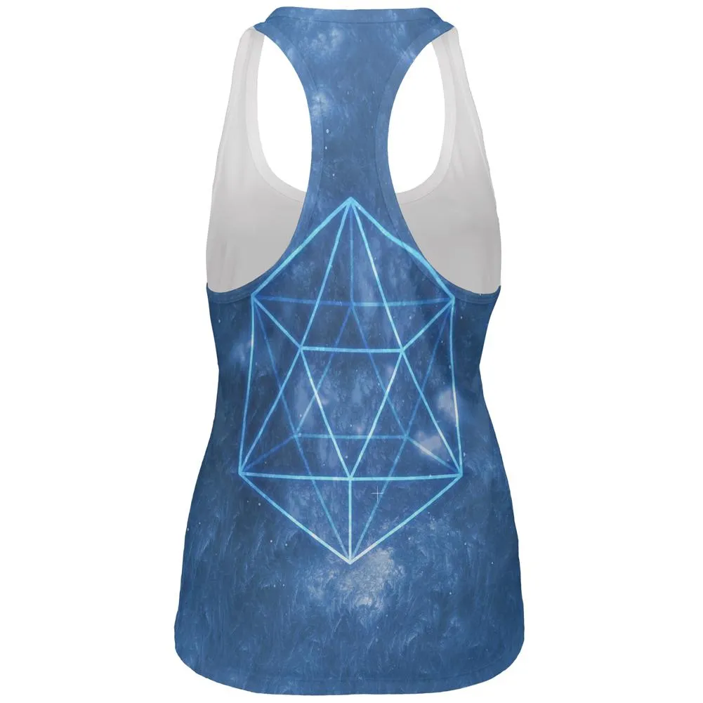 Sacred Geometry Icosahedron Crystal Wind All Over Womens Work Out Tank Top sold by Old Glory product image thumbnail 2